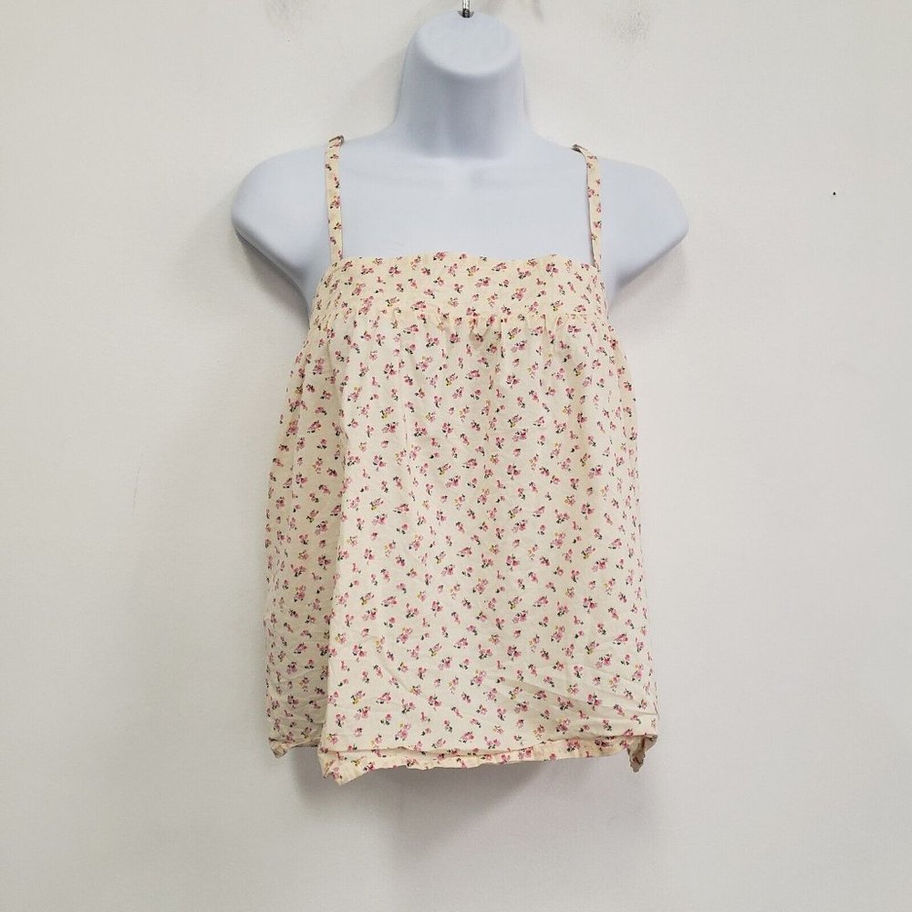 Madewell Womens Stitched Swing Tank Top Size 10 L Bright Bud Pattern Multicolor
